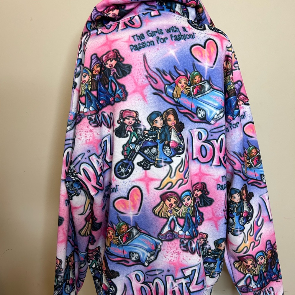 Dolls Kill Pink and White Hoodie